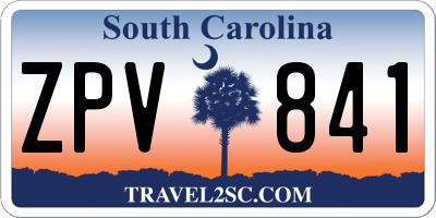 SC license plate ZPV841