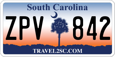 SC license plate ZPV842