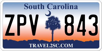 SC license plate ZPV843