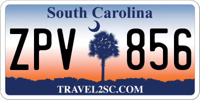 SC license plate ZPV856