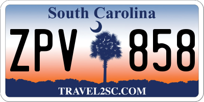 SC license plate ZPV858