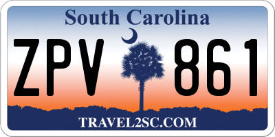 SC license plate ZPV861