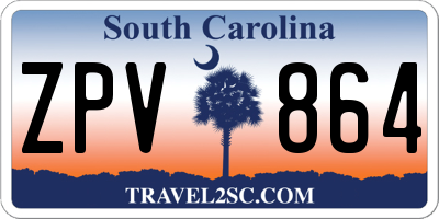 SC license plate ZPV864