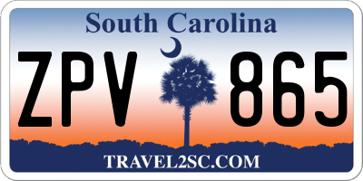 SC license plate ZPV865