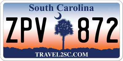 SC license plate ZPV872