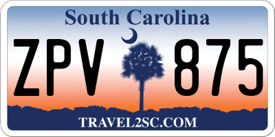 SC license plate ZPV875