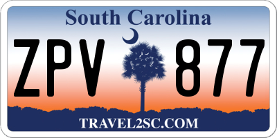 SC license plate ZPV877