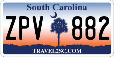 SC license plate ZPV882