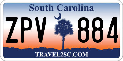 SC license plate ZPV884