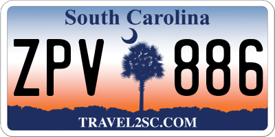 SC license plate ZPV886