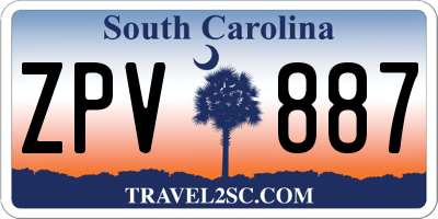 SC license plate ZPV887
