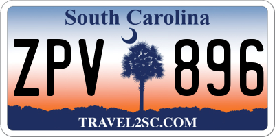 SC license plate ZPV896