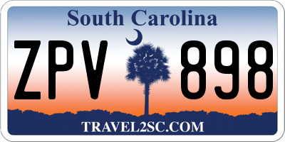 SC license plate ZPV898