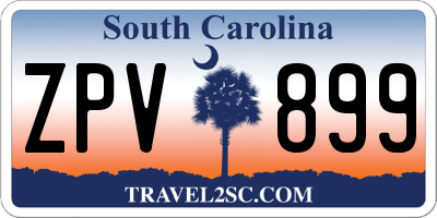 SC license plate ZPV899