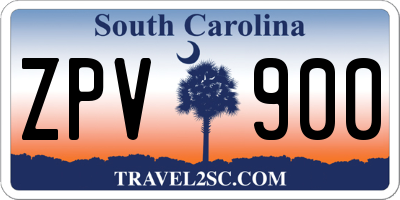 SC license plate ZPV900