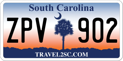 SC license plate ZPV902