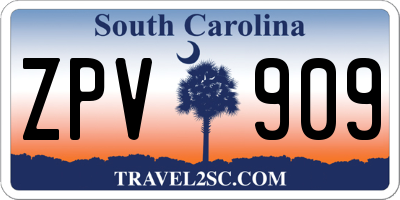 SC license plate ZPV909