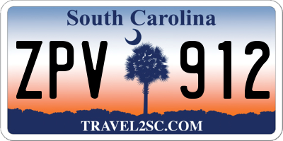 SC license plate ZPV912