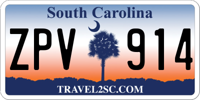 SC license plate ZPV914
