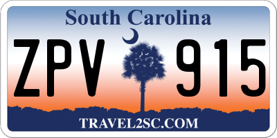 SC license plate ZPV915