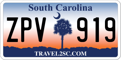 SC license plate ZPV919