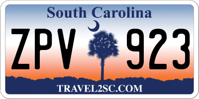 SC license plate ZPV923