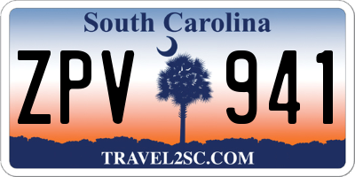 SC license plate ZPV941