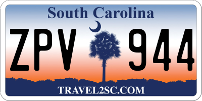 SC license plate ZPV944