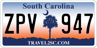 SC license plate ZPV947