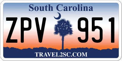 SC license plate ZPV951