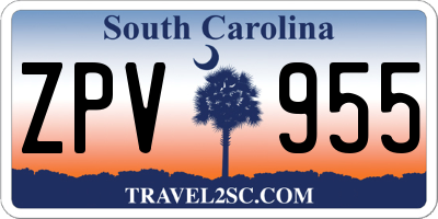 SC license plate ZPV955