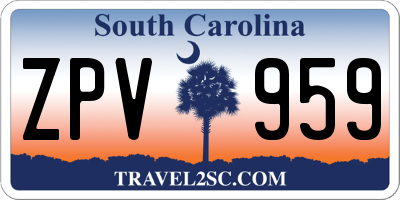 SC license plate ZPV959