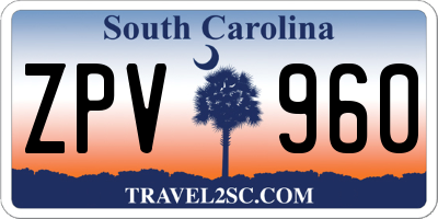 SC license plate ZPV960