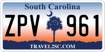 SC license plate ZPV961