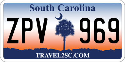 SC license plate ZPV969