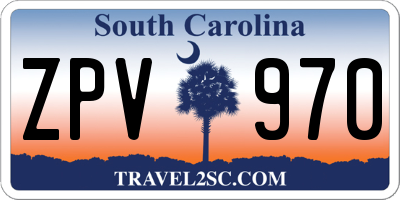 SC license plate ZPV970