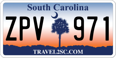 SC license plate ZPV971