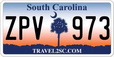 SC license plate ZPV973