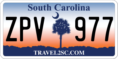 SC license plate ZPV977
