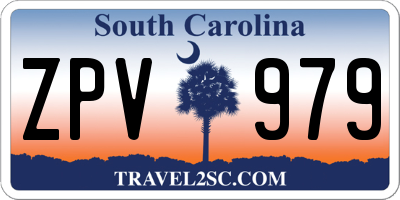 SC license plate ZPV979