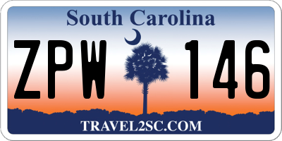 SC license plate ZPW146