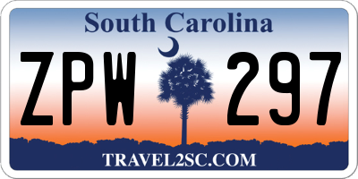 SC license plate ZPW297