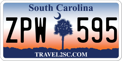 SC license plate ZPW595