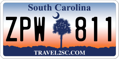 SC license plate ZPW811