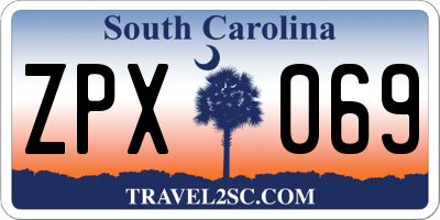 SC license plate ZPX069