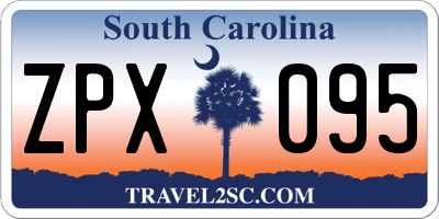 SC license plate ZPX095