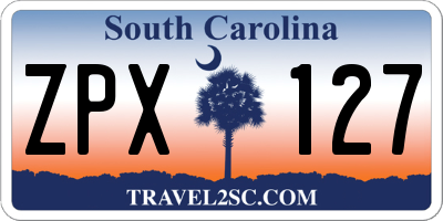SC license plate ZPX127