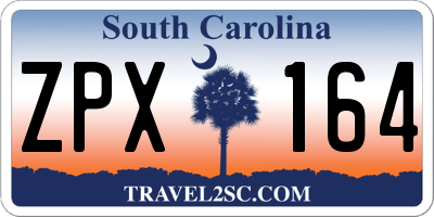 SC license plate ZPX164