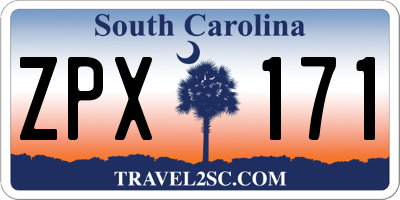 SC license plate ZPX171