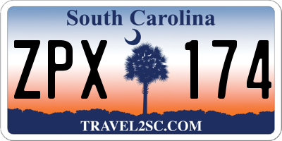SC license plate ZPX174